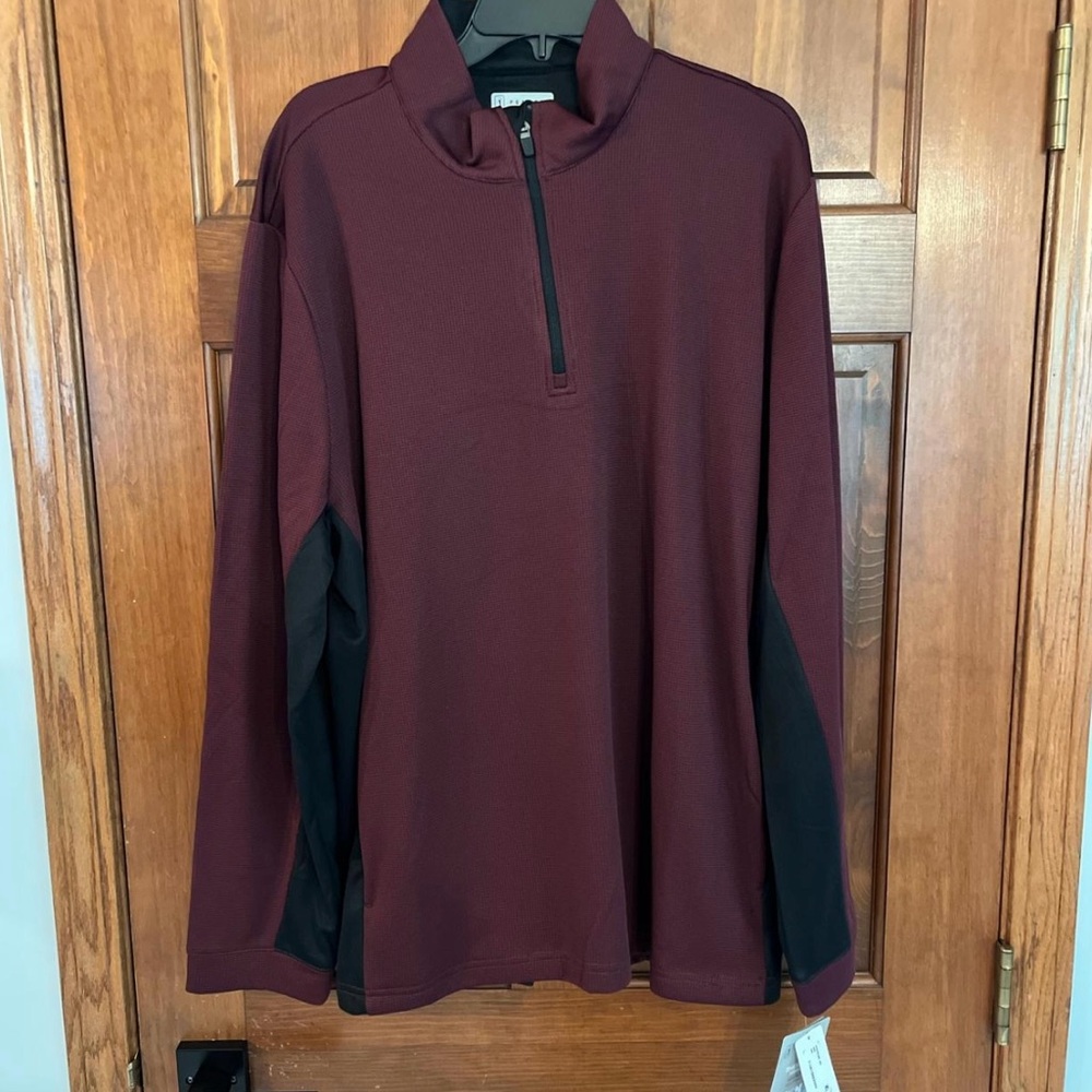 PGA Tour Burgundy and Black Pullover